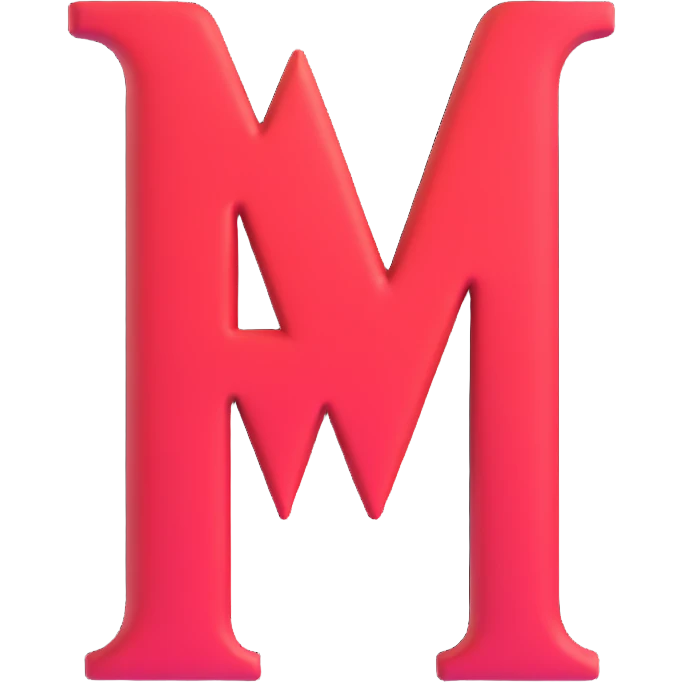 elegant furniture store logo with letter M emoji