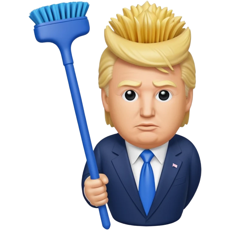 a donald trump toilet brush emoji