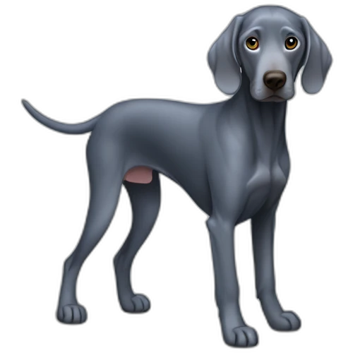 Dark-blue-Weimaraner-next-to-a-silver-Weimaraner emoji
