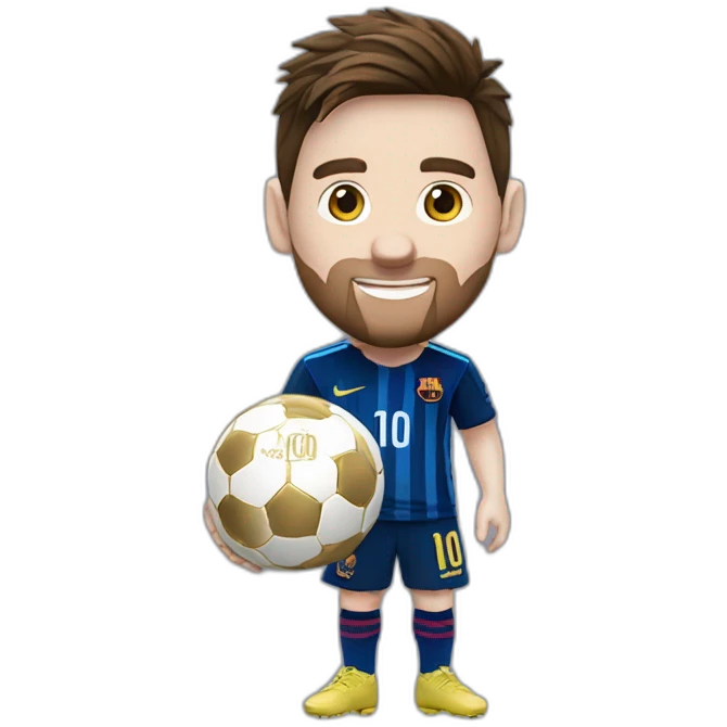 Messi avec ses 8 ballon d'or emoji