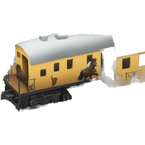 horse train emoji