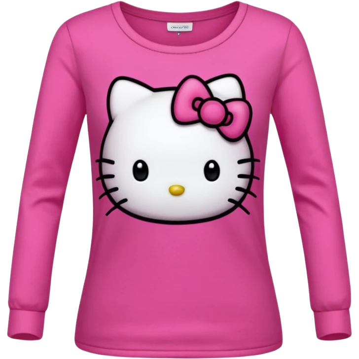 Realistic ultra Detailed Hello kitty long sleeve shirt emoji