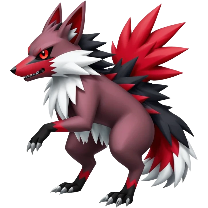 Shiny Dark Zigzagoon-Zoroark-Zangoose-Hybrid (Full body) emoji