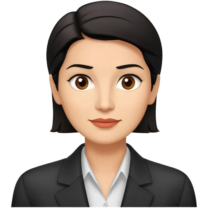 Slightly older attractive broad-shouldered Hispanic TV presenter in late 40s, light brown complexion, square face with defined jawline, short straight black hair combed back with faded sides, friendly expression, unbuttoned black jacket with white shirt emoji