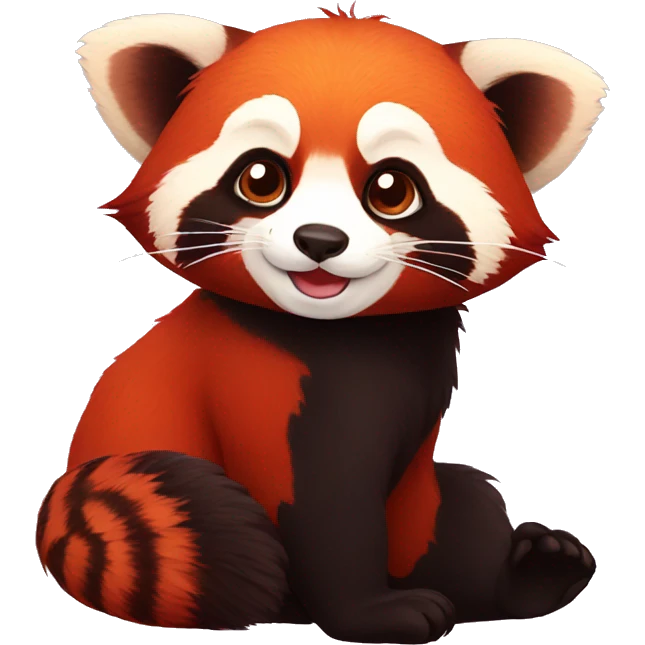 red panda love emoji