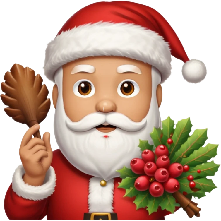 Santa shooting a turkey emoji