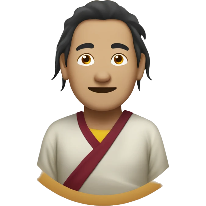 Monje tibetano descansando divertido emoji