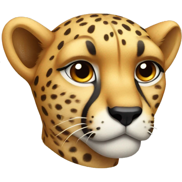 Cheetah with a bow on his ear emoji