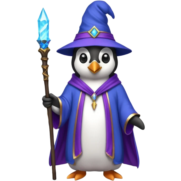 Penguin Wizard emoji