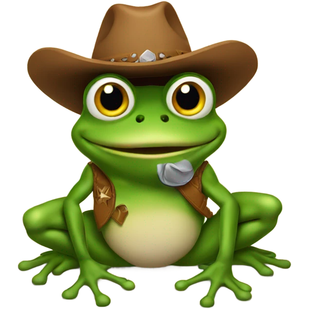 Cowboy frog emoji