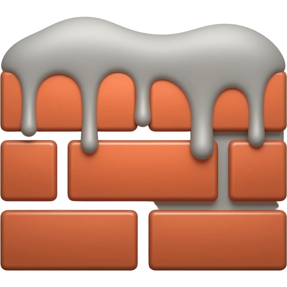 semento siendo clocado en ladrillo emoji