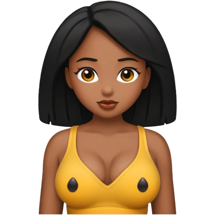 Boobs black girl emoji