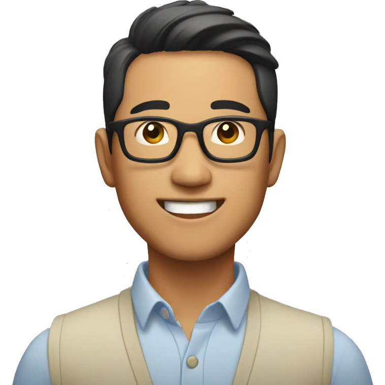 Asian man celebrating bday emoji