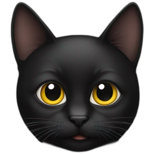 a black cat emoji