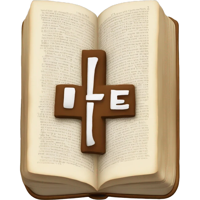 an open bible with the word LIFE written across the pages emoji