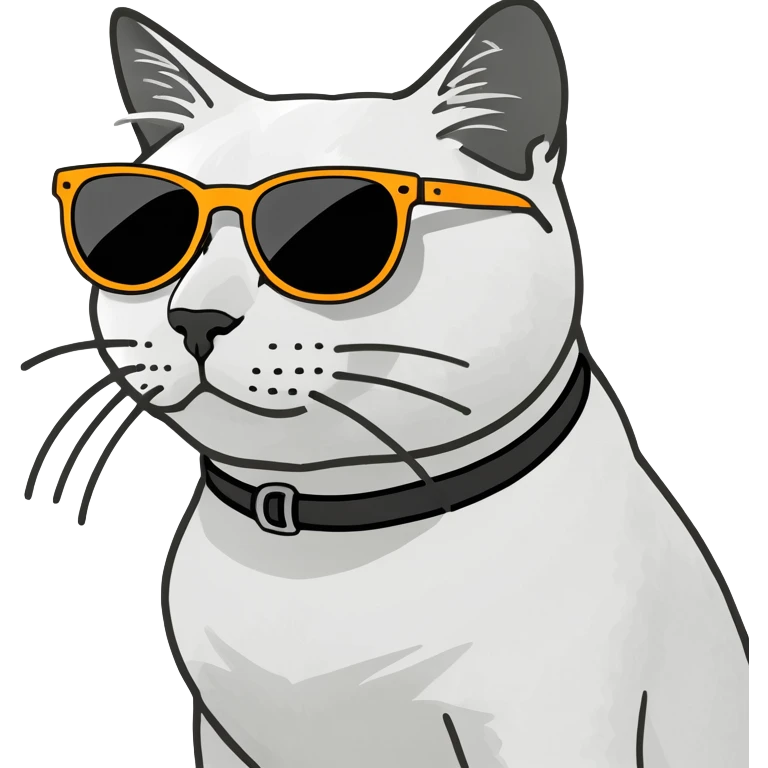 Cat with sunglasses emoji