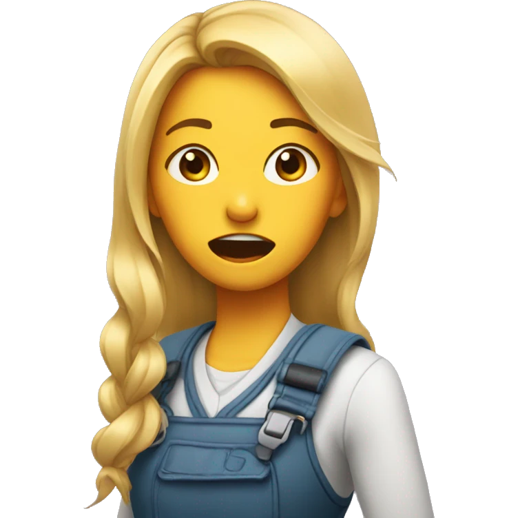 A girl Shock face emoji