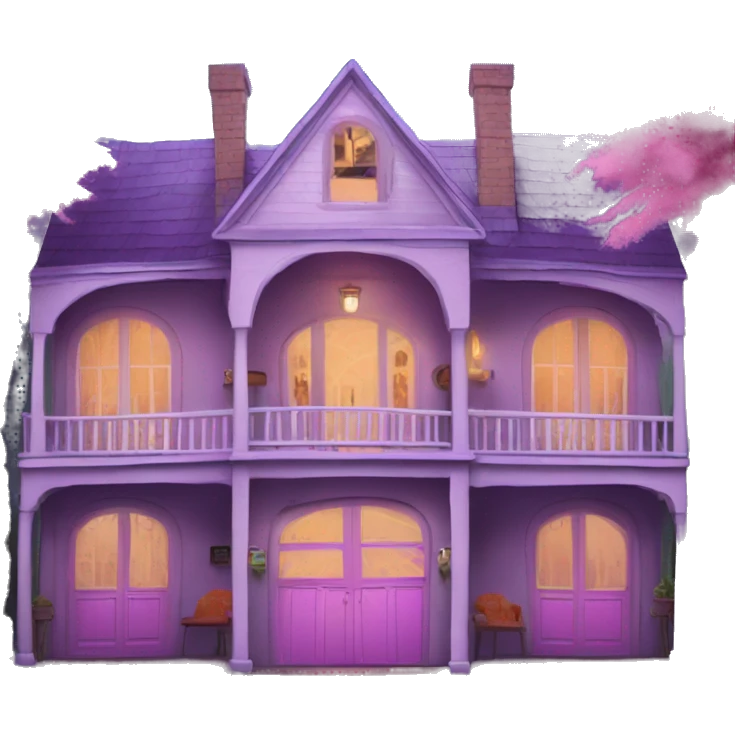 Haunted Barbie manor hotel and garage  emoji