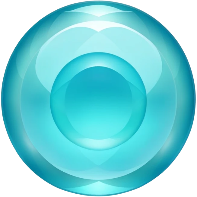 Round cut smithsonite gemstone with aqua blue color and holographic color play emoji