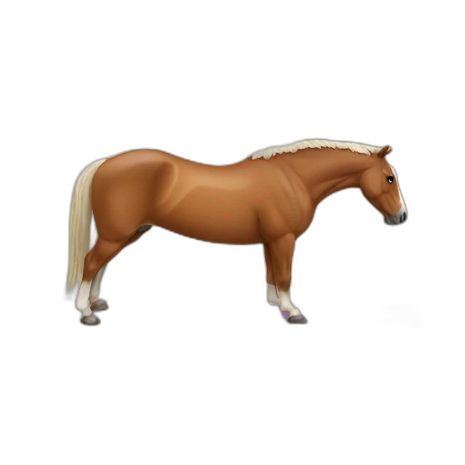 horse doing downward dog emoji
