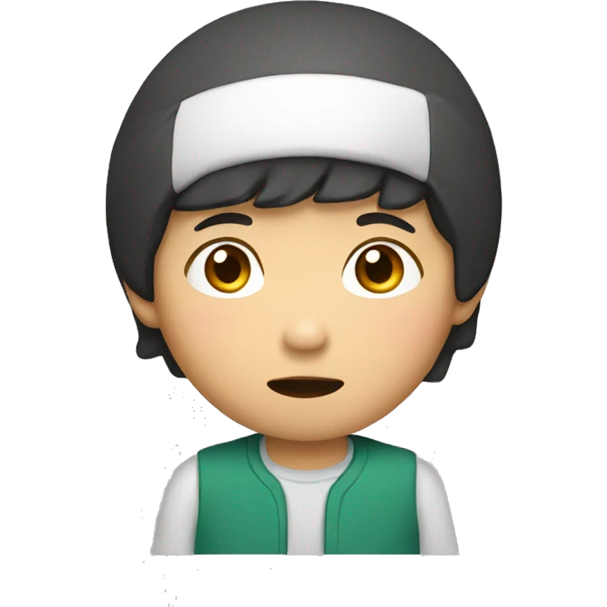 A Asian kid named Hoa do emoji