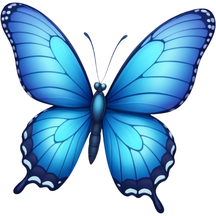 Blue butterfly emoji emoji