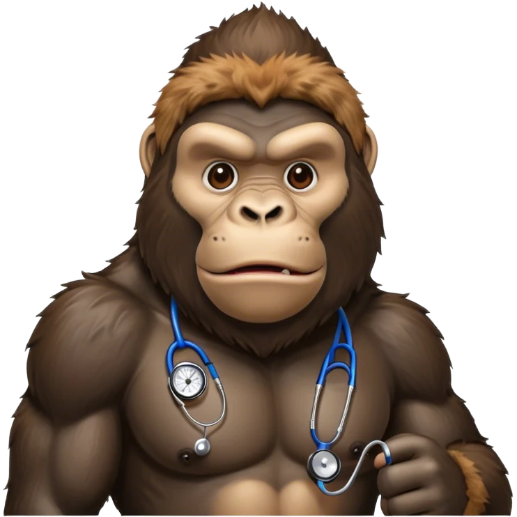 king kong WITH STETHOSCOPE emoji