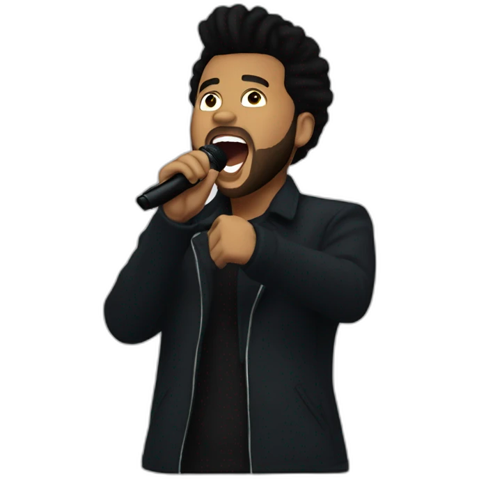 The Weeknd singing emoji