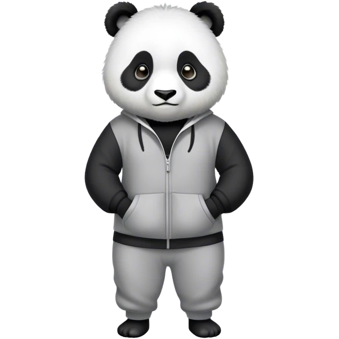 Panda wearing jogging suit emoji