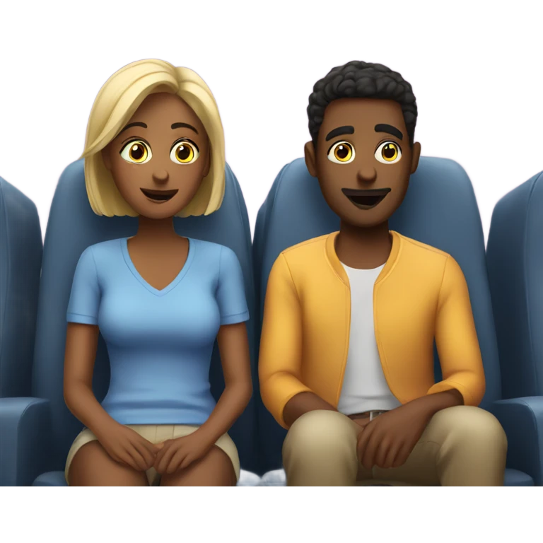 A couple watching a movie emoji