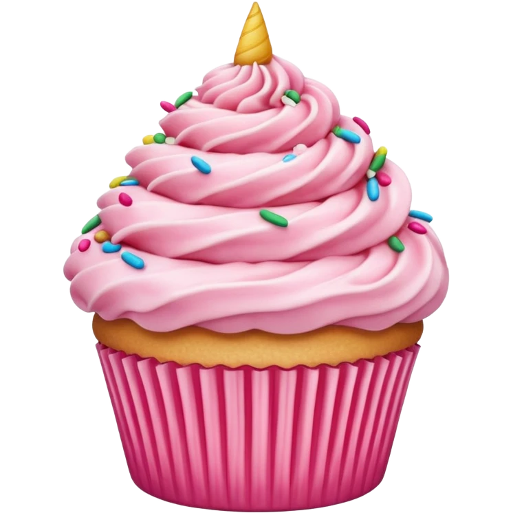 Cupcake with pink icing emoji