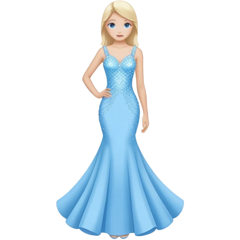 baby blue stone swarovski dress emoji