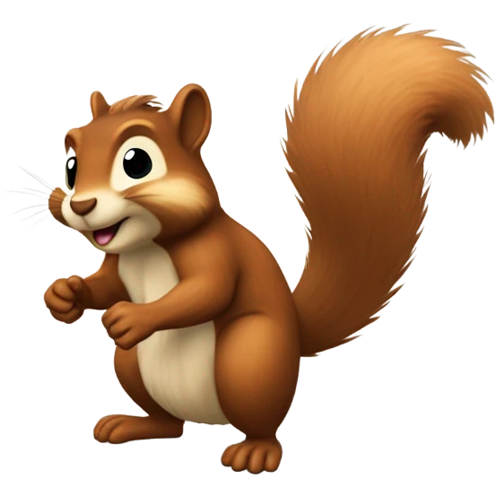 Squirrel chasing a nut emoji