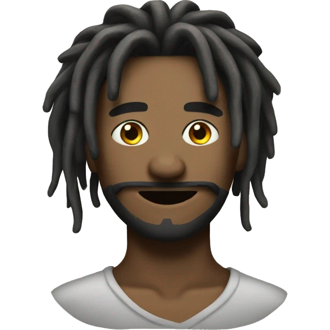 Nonchalant dread head emoji