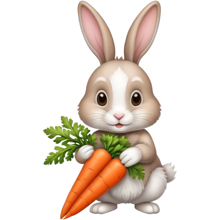 Rabbit with carrot  emoji