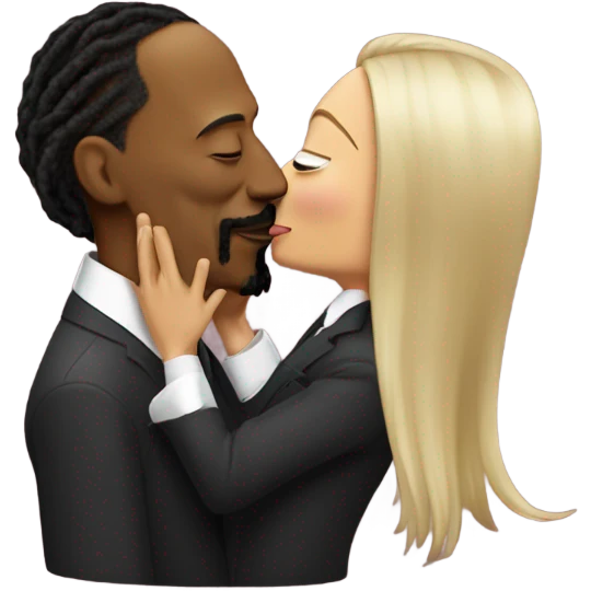 Snoop dog kissing Elon musk  emoji