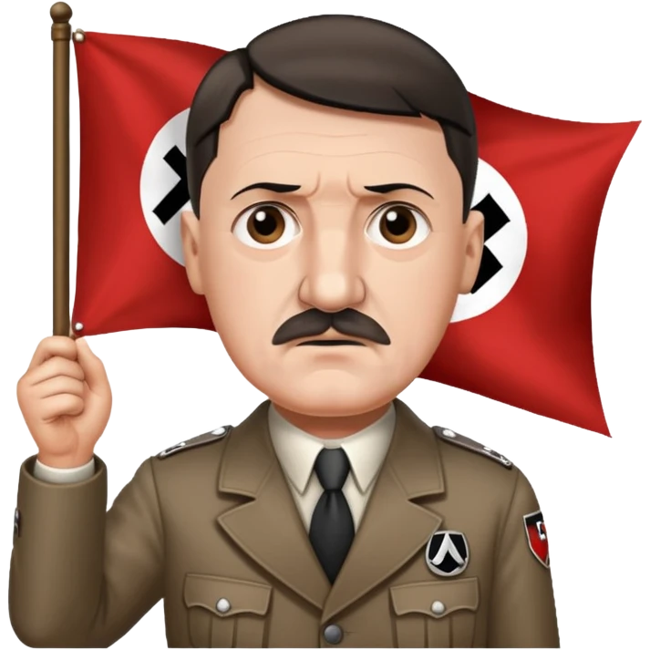 Adolf Hitler mit banner emoji