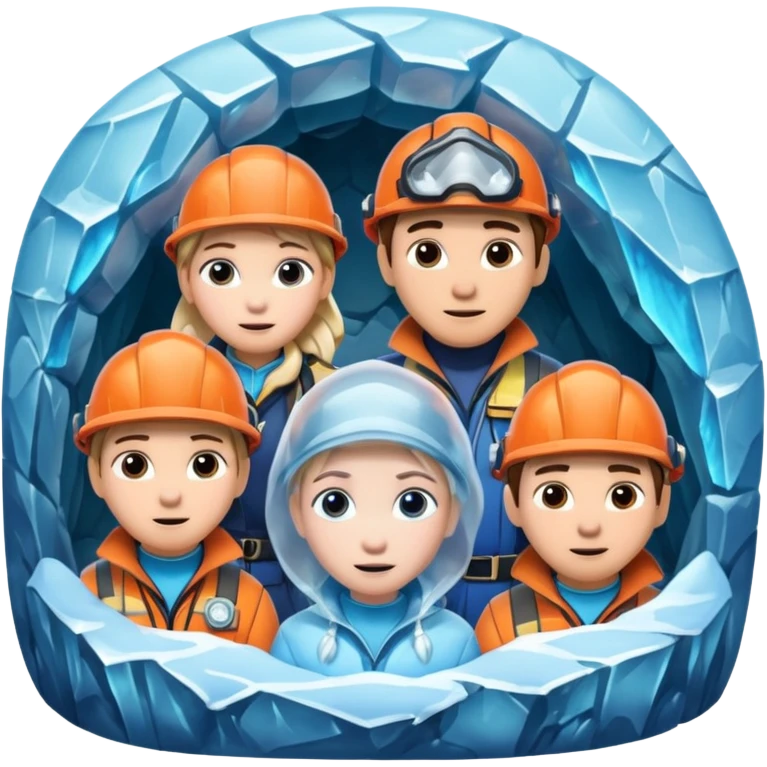 rescuers frozen in a cave emoji