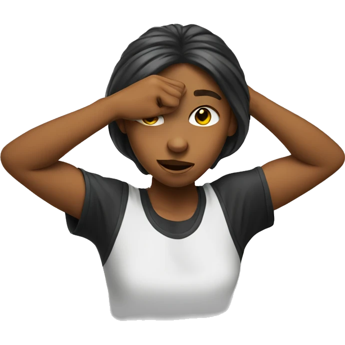 girl dabbing emoji