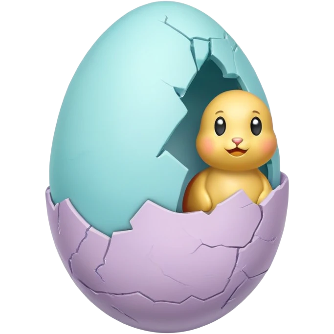 cracked easter egg with surprise inside emoji