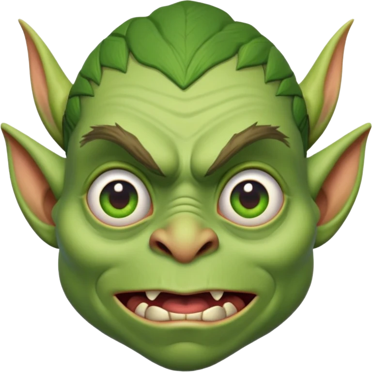 Steven Miller as a goblin, surprised expression emoji
