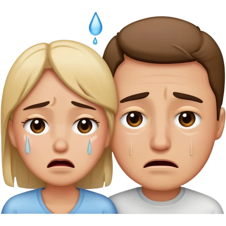 couple crying a lot😭😭😭😭😭 add tears 😭  emoji