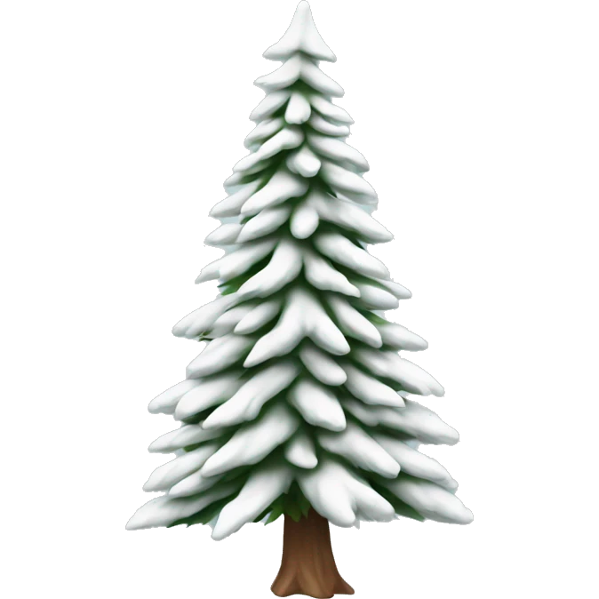  actual white fir christmas tree isolated.  emoji