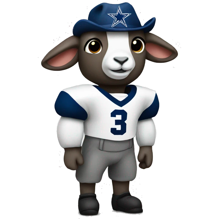 lamb wearing cowboys 88 football jersey emoji