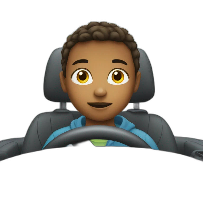 child in car emoji