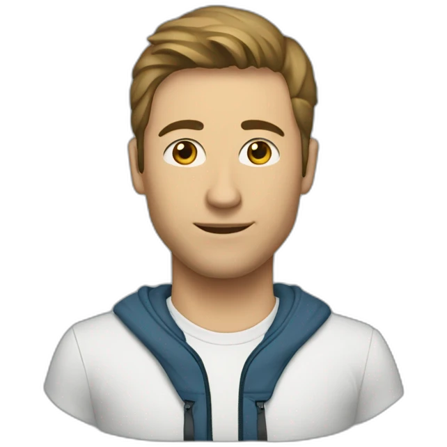 мужчина, брюнет, очки, голубые глаза, ноутбук emoji