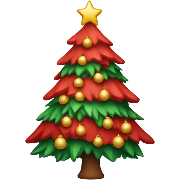 Red Christmas tree emoji