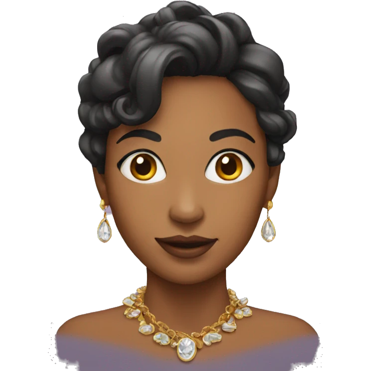 Woman with necklace emoji