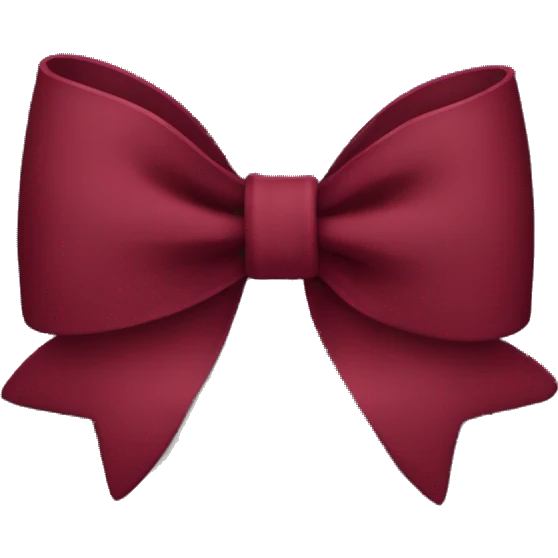 Burgundy bow emoji