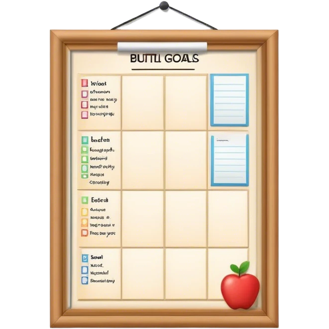 bulletin board reachable goals emoji